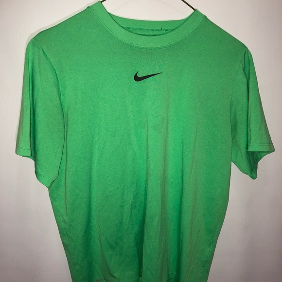 Nike Lime Green Boys Dry Fit Loose Shirt - Picture 1 of 4